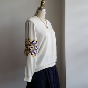Zara Embroidered Sleeve Knit